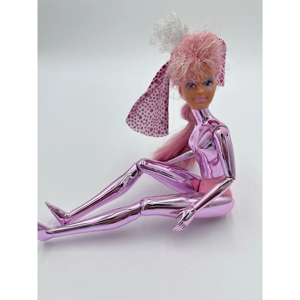 Vintage 1986 Mattel Spectra Lacy Spacy Doll Pink Chrome Cyborg Shimmerons 80s
